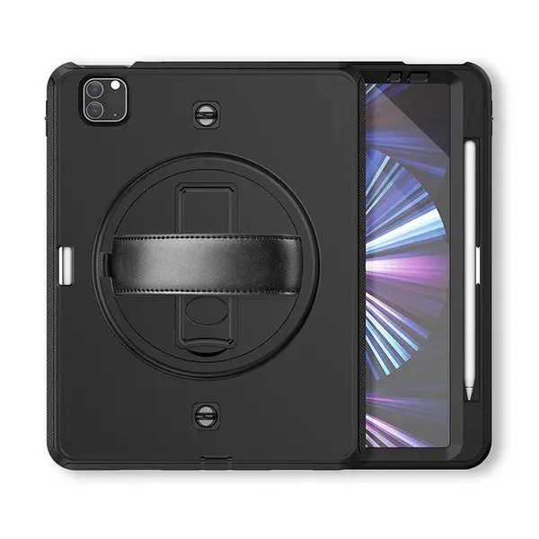 OUTDOOR CASE iPad 10,2" Pro 10,5" / Air 10,5 (2018/2019) with front holder - black