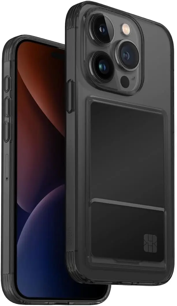 UNIQ Air Fender ID Series Phone Case for iPhone 15 Pro – Smoked (Grey Tinted)